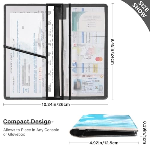Organizador de guantera slim de cuero miniatura 3