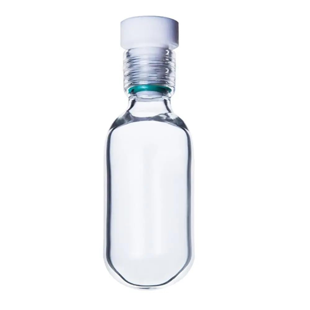 Sprzęt do przyrządów laboratoryjnych Szklana butelka wysokociśnieniowa Ciężka ściana z #15 Piersiówka laboratoryjna PTFE (120 ml 45 x 110)
