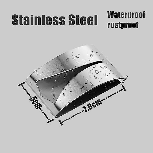 ANMEISH 4 Pcs Self Adhesive Tea Towel Holder - Stainless Steel Stick on Hooks, Push and Grip Wall Hooks for Kitchen and Bathroom Hand Dish Hanger (Silver)