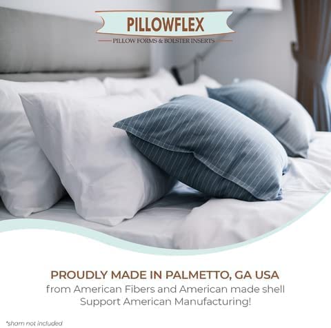 Pillowflex Premium Polyester Pillow Insert – 12x16 - Rectangle Pillow Form, Machine Washable, Soft Sham Supports, Decorative Form for Covers and Throw Pillows, Hypoallergenic - Made in USA - 2 Pack by Pillowflex - Image 4