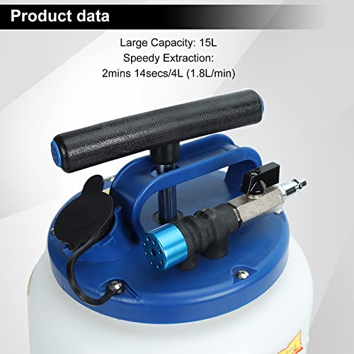 Easyberg Pneumatic/Manual 15L Oil Extractor Oil Changer Vacuum Fluid Petrol Fuel Extractor Automotive Oil Extractor Pump Manual Fluid Extractor Pump Tank Remover #TOP3