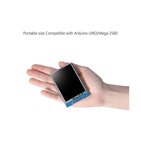 ELEGOO Pantalla Táctil TFT de 2,8 Pulgadas con Tarjeta SD con Todos Los Datos Técnicos en CD Compatible con Arduino UNO… - Imagen 3