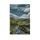 Muestra tu personalidad: Derbyshire Dales Peak District Rural England Vintage Todo el mundo necesita carteles para mostrar su personalidad favorita. Aquí tenemos marco y sin marco para elegir y tendrás muchas opciones para organizarlos en tu pared, ¡muy emocionante!
