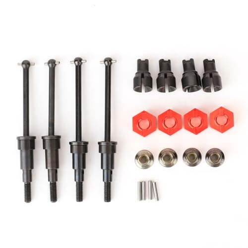 RCAWD Front Rear CVD Driveshaft Outdrive Cup with 5.5mm Wide Wheel Hex Hub Nut Set for 1/16 Arrma Mojave Grom 1/12 Losi Drive Shaft Upgrades Parts