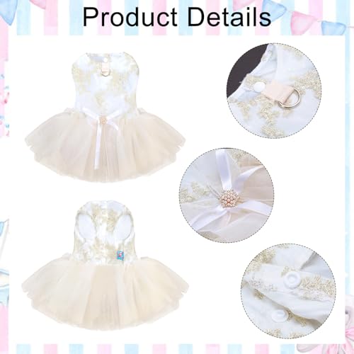 Embroidered-Dog-Dress-with-Leash-Ring-Bow-Decor-for-Small-Dog-Puppy-Princess-Tutus-Dress-Clothes-for-Party-Birthday-Wedding Embroidered Dog Dress with Leash Ring Bow Decor for Small Dog Puppy Princess Tutus Dress Clothes for Party Birthday Wedding