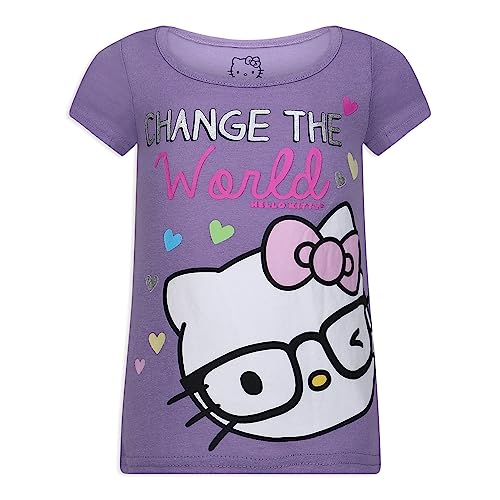 Hello Kitty Girls 3 Pack Short Sleeve T-Shirt - Yellow/Pink/Purple #TOP5