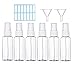 Produktbild Sprühflasche, Transparente Leere Sprühflasche mit Zerstäubereffekt, 6 x Parfümzerstäuber Zerstäuber Flaschen aus 100 ml Plastik, Tragbares Reiseflaschen Set mit 2 x Trichter und 1 x Etikett