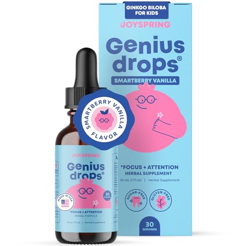 JoySpring Genius Kids Focus Drops SmartBerry Vanilla 30 Servings