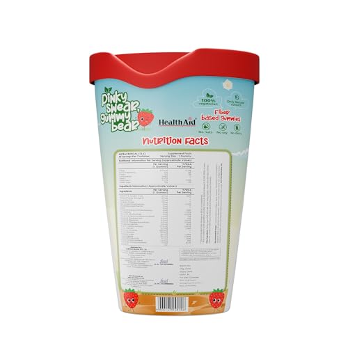 Image of HealthAId Children's Multivitamin Gummies - Sugar-Free Fiber & Omega 3 | Supports Brain & Eye Health, Immunity, Digestion, Daily Wellness | 24 Essential Nutrients with Iron, Vitamins C, A, B, D | Natural Berry & Strawberry Flavor | Dairy & Soy Free - 60 Gummies