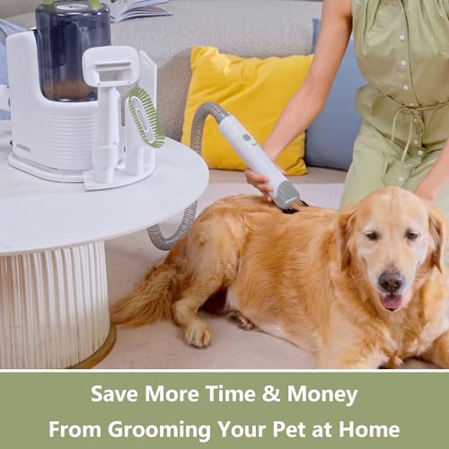 GROBELL Tosquiadeira para cães e gatos: tosador a vácuo de pelos de animais de estimação de 2,5 L