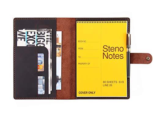 Housse en cuir pour carnet Steno et Rocketbook Flip A5 Café