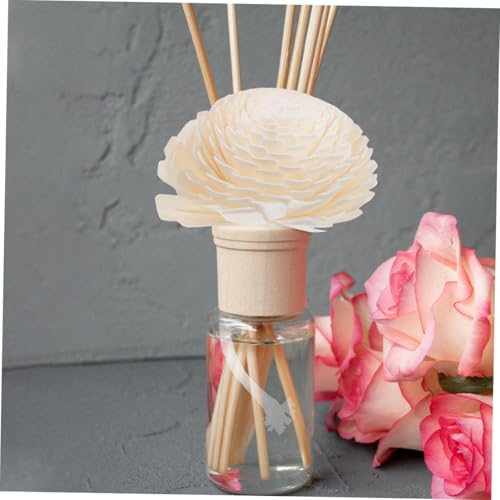 Diffuseur de parfum pour voiture et bureau avec fleur décorative et mèche souple - 7