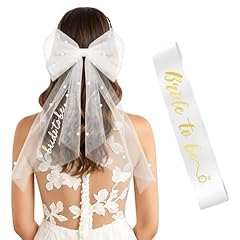 Gold Sash + Bow Veil