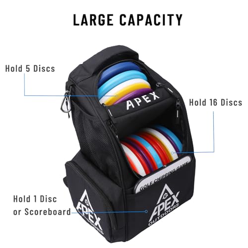 Sac à dos disc golf grand modèle pour transporter 21 disques