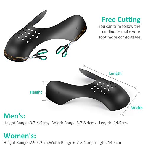 Shoe Crease Protectors For Air Force 1, Jordans, Dunks & More Sneakers, 4 Pairs Shoe Crease Guard, Anti Crease Shoe Protectors For Men's 7-12/ Women's 5-8 #TOP2