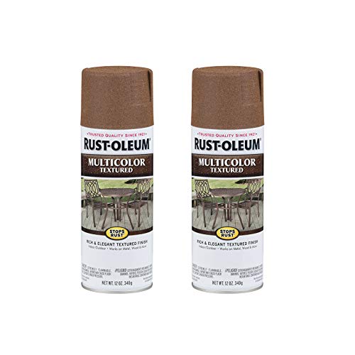 Image of Rust-Oleum Stops Rust Multi-Color Textured Spray Paint, Rustic Umber | Rust Resistant | Indoor and Outdoor | Beautiful Finish on Metal, Wood & More | Comfort Tip | Any Angle Spray