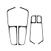 Produktbild fish Ersatz für Porsche Macan 4pcs / Set Carbon-Faser-Panel-Abdeckung Fenster-Schalter Trim-Schutz
