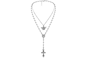 Stunning Silver Rosary Necklace: A Symbol of Faith and Grace