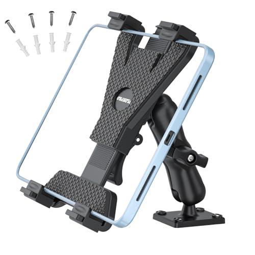 PLDHPRO Tablet Holder for Truck Heavy Duty Drill Base iPad Car Mount Stand for Dashboard Wall