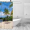 KNVFIGXP Sunny Beach Palms Tropical Sea in Key Largo Florida Heavy Weight Shower Curtain, Waterproof Polyester Bathroom Decor Curtain 60x72in #5