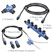 Plinkwirekb NMEA 2000 N2K Starter Kit Marine Grade Backbone Cable Drop Cable Tee Splitter 5 Way T Connector Terminators Power Cable with Fuse for Lowrance Simrad B&G Navico Garmin Networks (Kit D)
