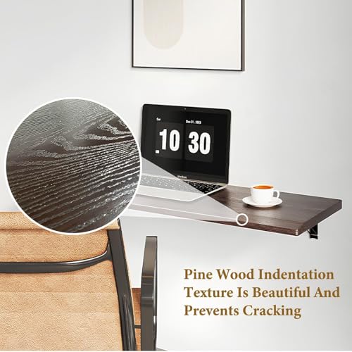 Table pliante murale en bois massif au design moderne et durable