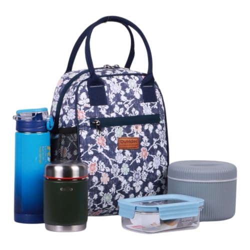 Image of Outrider Polyester Jumbo Lunch Bag,Lunch Bag for Office Men, Women and Kids, Quality Tiffin Bag for School, Picnic, Work, Carry Bag for Lunch Box, 12 litres,