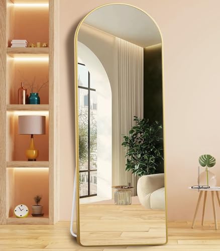 La mejor selección de Espejos de suelo los preferidos por los clientes. 47 RocRow RR Espejo de Cuerpo Completo para Piso o Pared de 170x65 cm, Marco de Metal, Ideal para Recámara, Vestidor, Cambiador, Diseño Moderno y Versátil, Soporte Ajustable