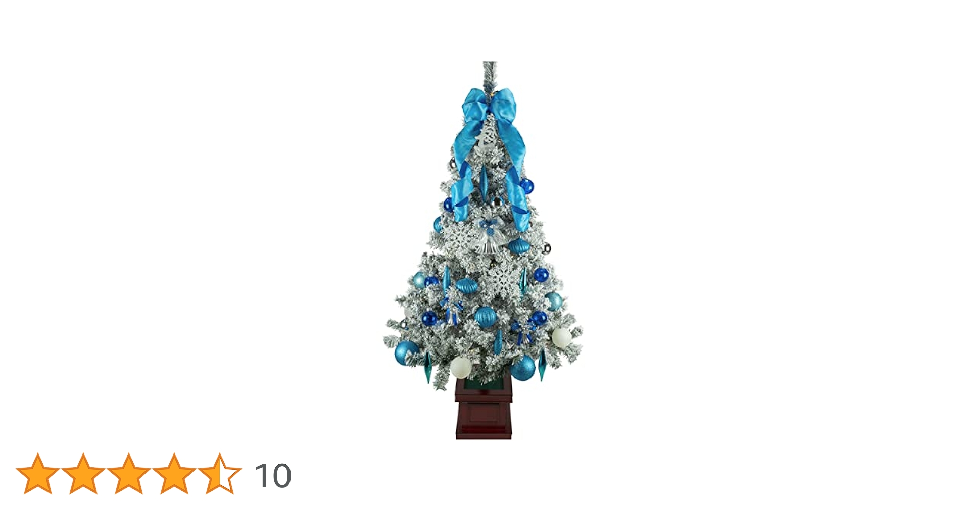Amazon | クリスマス屋 クリスマスツリー 150cm 木製 ブルー 雪