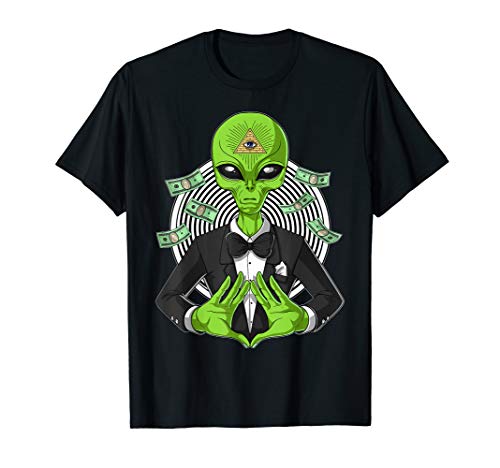 Space Alien Illuminati Occult Masonic All-Seeing Eye T-Shirt