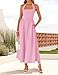 ZESICA Women's Summer Sleeveless Halter Midi Dress 2026 Off Shoulder High Waist Flowy Beach Wedding Guest Long Dresses Pink Small