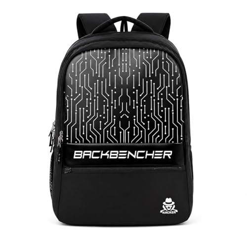 Image of HACKER Laptop Backpack for Men & Women | Stylish & Printed Backpack | Durable School, College & Office Bag | Spacious Travel Backpack with Padded Laptop Compartment & Adjustable Straps