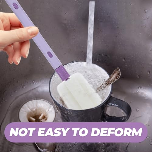 Nettoyage de bouteille difficile solution avec brosse à éponge manche long NUOBESTY - 6