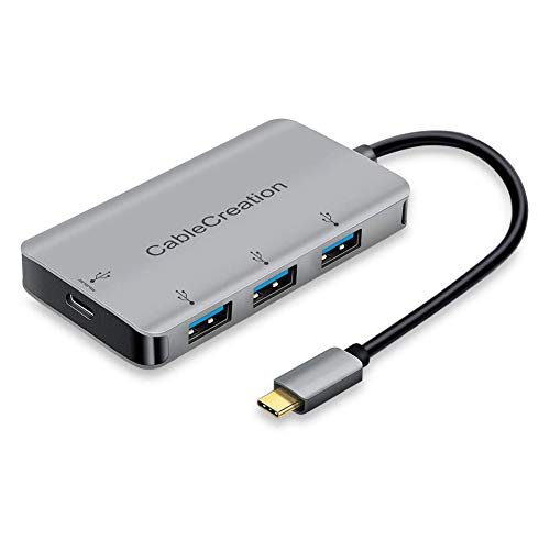 CableCreation USB C Data hub, USB Type C to 3 USB 3.0 Aluminum Adapter with PD Charging, Compatible with MacBook Pro 2019,iPad Pro 2018, Chromebook Pixel, XPS 13/15, Yoga 910, Galaxy S10 /S10+