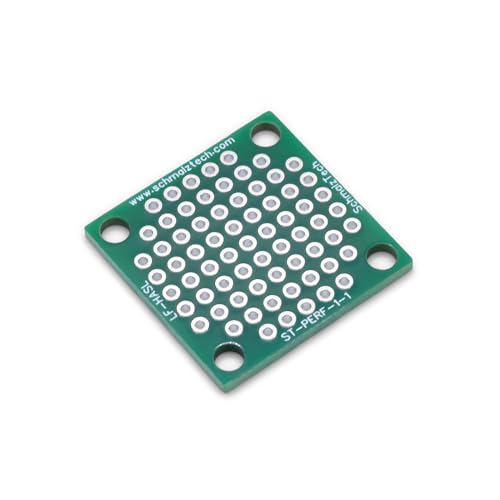 SchmalzTech Double Sided LF HASL Perfboard, PCB Electronic Circuit Board for DIY Prototype Circuit, FR4, Plated Through Hole Solder Prototype Board, ST-PERF-1-1 (1" x 1" - 4 Pack)