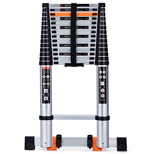 Telescoping Ladder Extension Multi-Purpose 18.5 FT Aluminum...