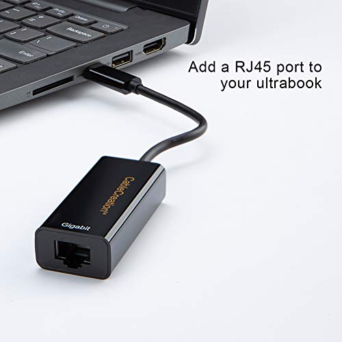 Adaptador CableCreation USB C para Ethernet, adaptador de rede portátil em alumínio RJ45 para USB C