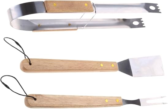 Grills Tool Set BBQ Tool Spatulas Tongs Fork for Outdoor, Campings, Backyard
