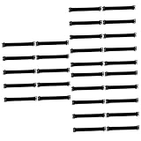 Cabilock 3 Sätze Batteriekrawatten Streifen Clips Groß Klein Binden Für Anhang Leistung Bausatz Drohnen Befestigungsgurte Elastischer Befestigungsgurt Gummiband Schwarz 10 Stück * 3