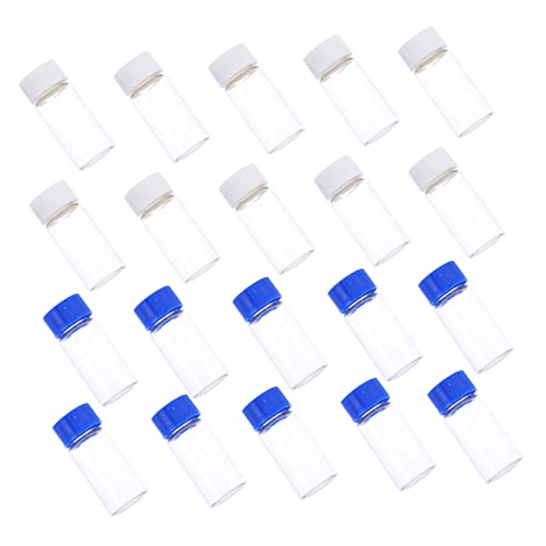 Ciieeo Round Brown Bottles 20 Pcs Sample Seal Bottles 5ml Glass Medicine Containers for Lab Use
