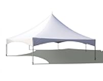 TentandTable 40' x 40' High Peak Hexagon Frame Party Tent, White Top, Outdoor Waterproof Canopy Tent for Parties and Wedding Events, 9' Poles, 20.5' Height, 2.5 Inch Durable Aluminum Frame