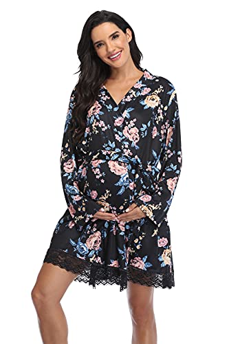 Image of Maternity Robes for Women - Hospital Labor Delivery Robes - Pregnancy Nursing Sleepwear