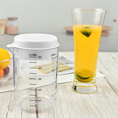 Vaso medidor plástico con tapa y pico en V 500 ml miniatura 6