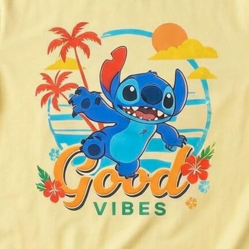 Image of Disney Lilo & Stitch Juniors Graphic T-Shirt - Stitch Tee for Women, Short Sleeve, Sizes XXS-3XL