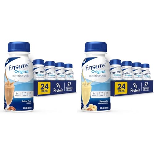 Ensure Original Butter Pecan & Banana Nutrition Shakes | Meal Replacement | 24 Pack Bundle