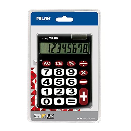 Milan 151708BL - Calculadora, 8 dígitos, multicolor
