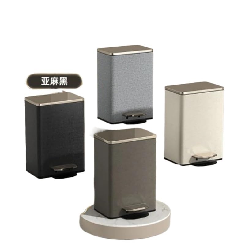 Miniatura 3 de Contenedor de basura Cubo De Basura Con Pedal para Inodoro, Soporte Negro para Oficina, Cocina, Baño, Productos Útiles para El Hogar Tapa de basura