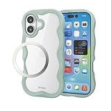エレコム iPhone 17 ケース カバー クリア ウェーブ形状 手にフィット 耐衝撃 衝撃吸収 ハイブリッド TPU ストラップホール付き カメラ保護 メタルステッカー付属 ストラップシート付き グリーン PM-A25AFCWAVEGN