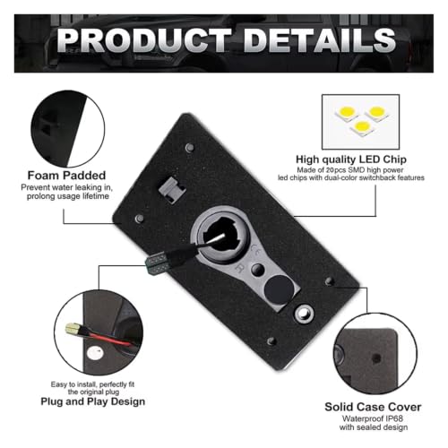 Luces de techo ámbar para Hummer H2 SUV de 2003 a 2009 3