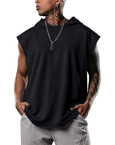 seiveini Homme Débardeur de Sport à Capuche Eté T-Shirt Gilet Mai...